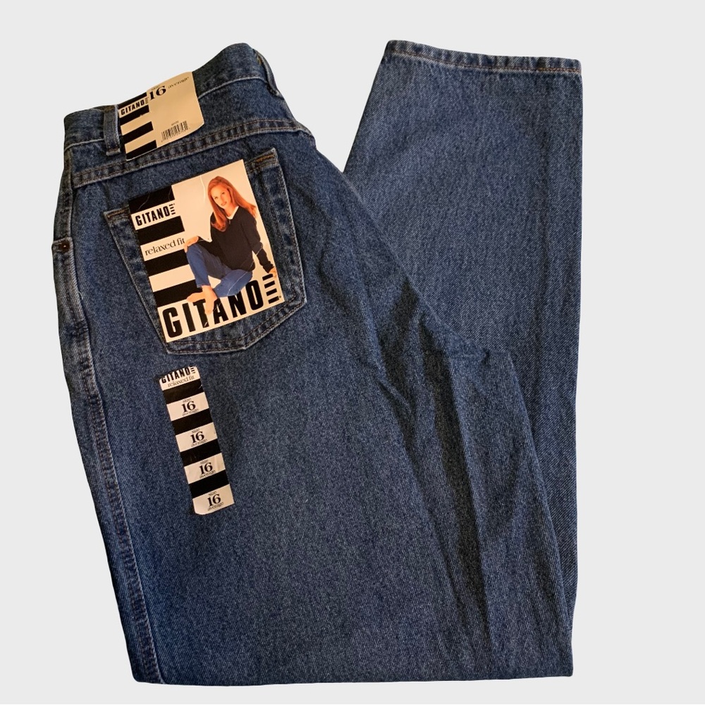 NWT GITANO High Waisted Mom Jeans Relaxed Fit Size 16